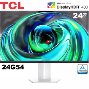 Monitor TCL 24G54 MiniLED 23.8 pulgadas blanco FHD 100Hz HDR400 soporte