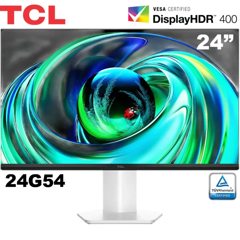 Monitor TCL 24G54 MiniLED 23.8 pulgadas blanco FHD 100Hz HDR400 soporte