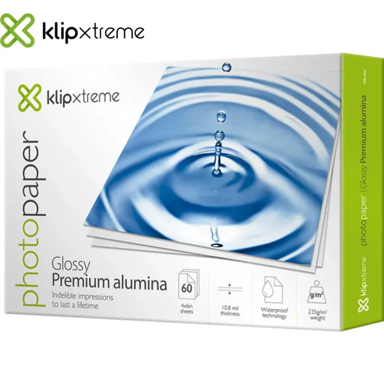 Papel fotográfico Klip Xtreme KPA-460 brillante 4x6 60 hojas 235gm alumina