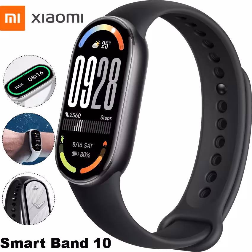 Pulsera Xiaomi Smart Band 10 Negro Medianoche AMOLED 1.72 150 deportes 21 días M2459B1