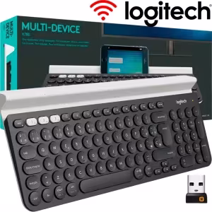 Teclado Logitech K780 gris multidispositivo soporte goma tablet Easy-Switch