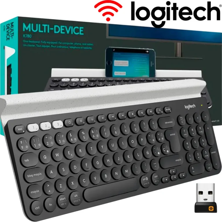 Teclado Logitech K780 gris multidispositivo soporte goma tablet Easy-Switch