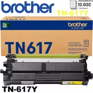 Tóner Brother TN-617Y Yellow ultra alto rendimiento 10000 páginas original