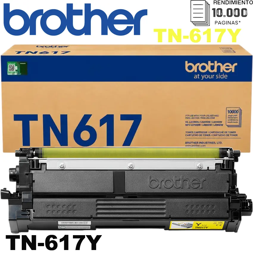 Tóner-Brother-TN-617Y-Yellow-ultra-alto-rendimiento-10000-páginas-original-TN617Y Tóner Brother TN-617Y Yellow ultra alto rendimiento 10000 páginas original