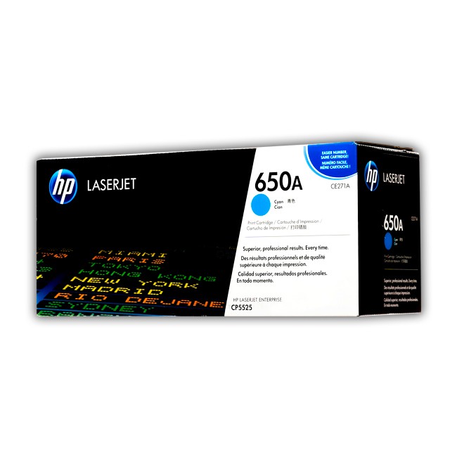 Cartucho de Toner HP CE271A Cyan 650A Cartucho de Toner HP CE271A Cyan 650A