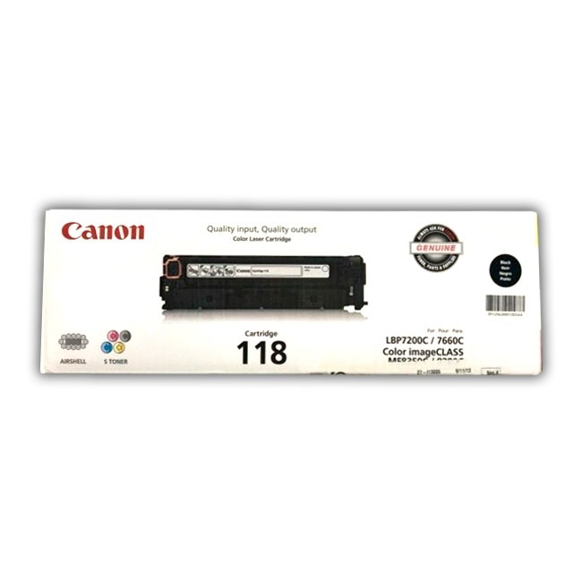 Toner Canon MF8580CDW, LBP7200CDBN 118 Negro Original