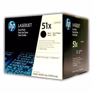 Toner HP Q7551XD Negro 51XD original Dual Pack
