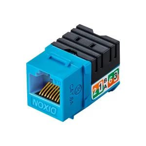 Jack RJ45 Dixon KJ38-C6A-US-BLN Cat6A 90° 10Gbps PoE++