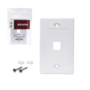 Placa de pared Dixon JE317A-V1-WH 1 puerto ejecutiva