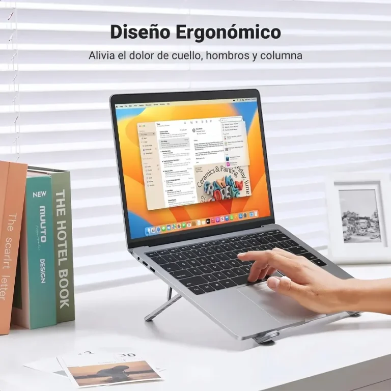 Soporte laptop UGREEN LP451 40289 plata aluminio plegable 5 alturas 235g 17.3 pulgadas