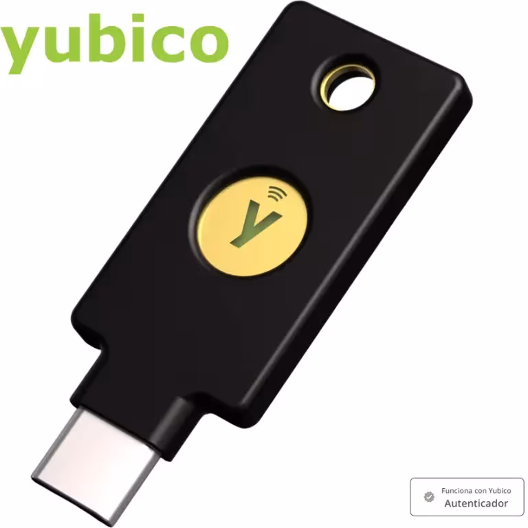 Llave de Seguridad Hardware Yubico YubiKey 5C NFC — USB-C + NFC — FIDO2 IP68 al mejor precio en Lima con envíos a todo el Perú
