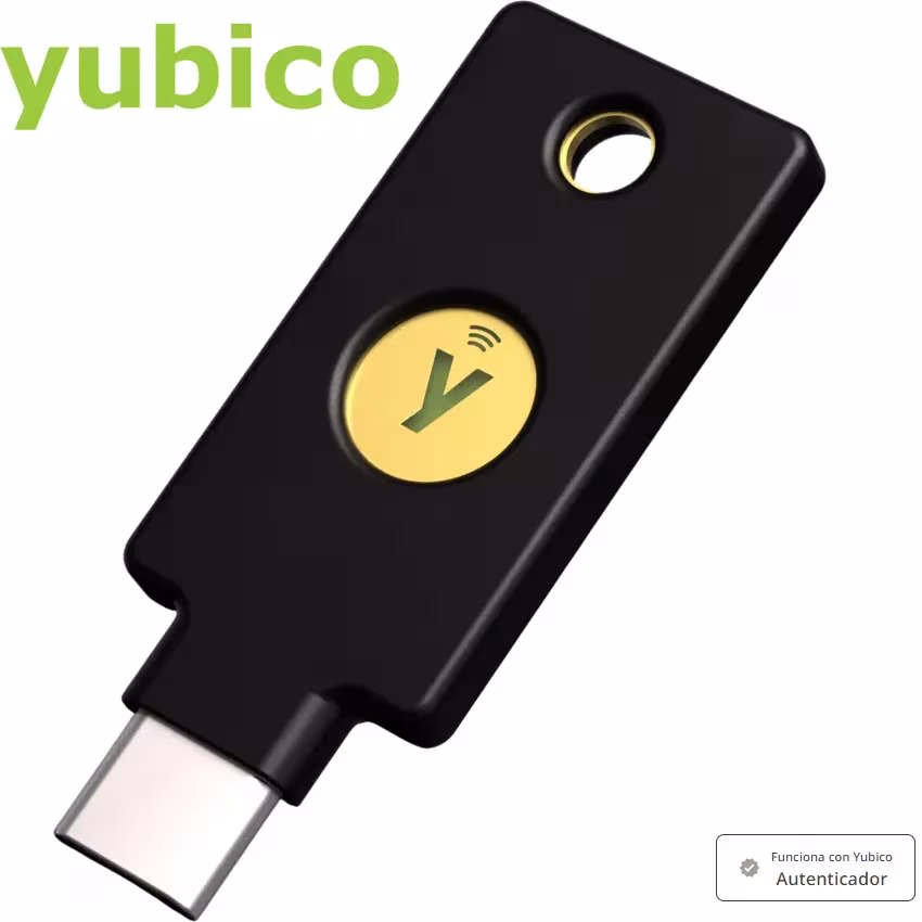 Llave de Seguridad Hardware Yubico YubiKey 5C NFC — USB-C + NFC — FIDO2 IP68 al mejor precio en Lima con envíos a todo el Perú