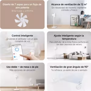 Ventilador Inteligente Xiaomi Mi Smart Standing Fan 2 Lite — WiFi — App Mi Home al mejor precio en Lima con envíos a todo el Perú